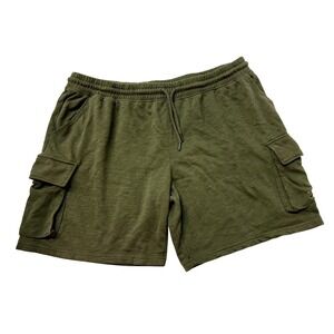 Original Use MenWomen's Cargo Sweat Shorts‎ Olive Green XXL Drawstring Pockets
